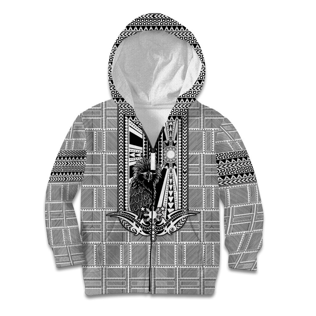 Mabuhay Philippines Festival Kid Hoodie Philippine Eagle Sun Three Stars Barong Pattern