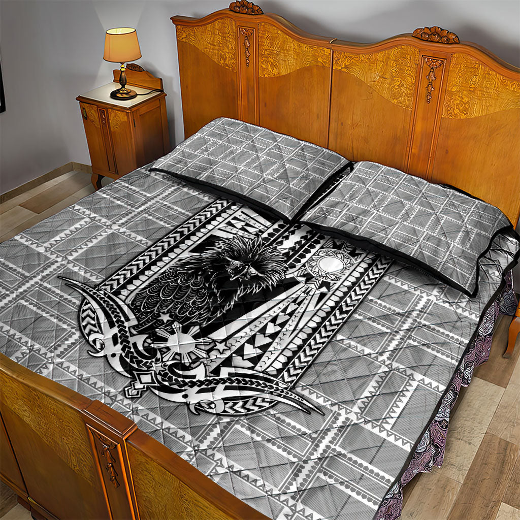 Mabuhay Philippines Festival Quilt Bed Set Philippine Eagle Sun Three Stars Barong Pattern DT05 - Polynesian Pride
