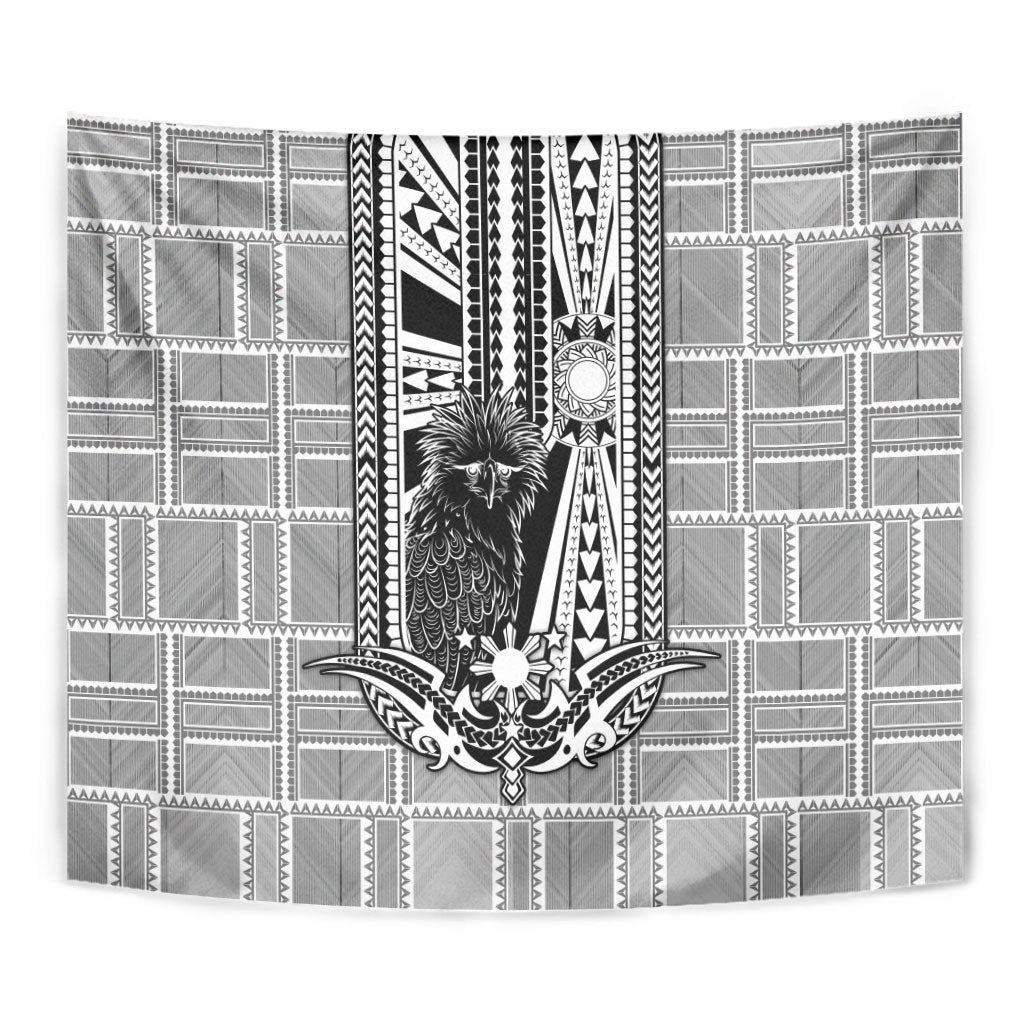 Mabuhay Philippines Festival Tapestry Philippine Eagle Sun Three Stars Barong Pattern DT05 - Polynesian Pride
