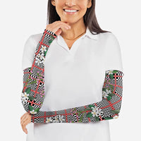 Red Binakol Motifs With Jasminum Sambac Arm Sleeves Mabuhay Philippines Festival DT05 - Polynesian Pride