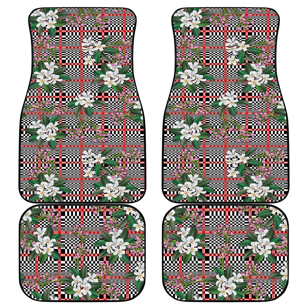 Red Binakol Motifs With Jasminum Sambac Car Mats Mabuhay Philippines Festival DT05 - Polynesian Pride