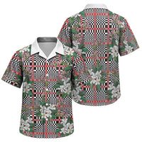 Red Binakol Motifs With Jasminum Sambac Family Matching Long Sleeve Bodycon Dress and Hawaiian Shirt Mabuhay Philippines Festival DT05 Son's Shirt Red - Polynesian Pride