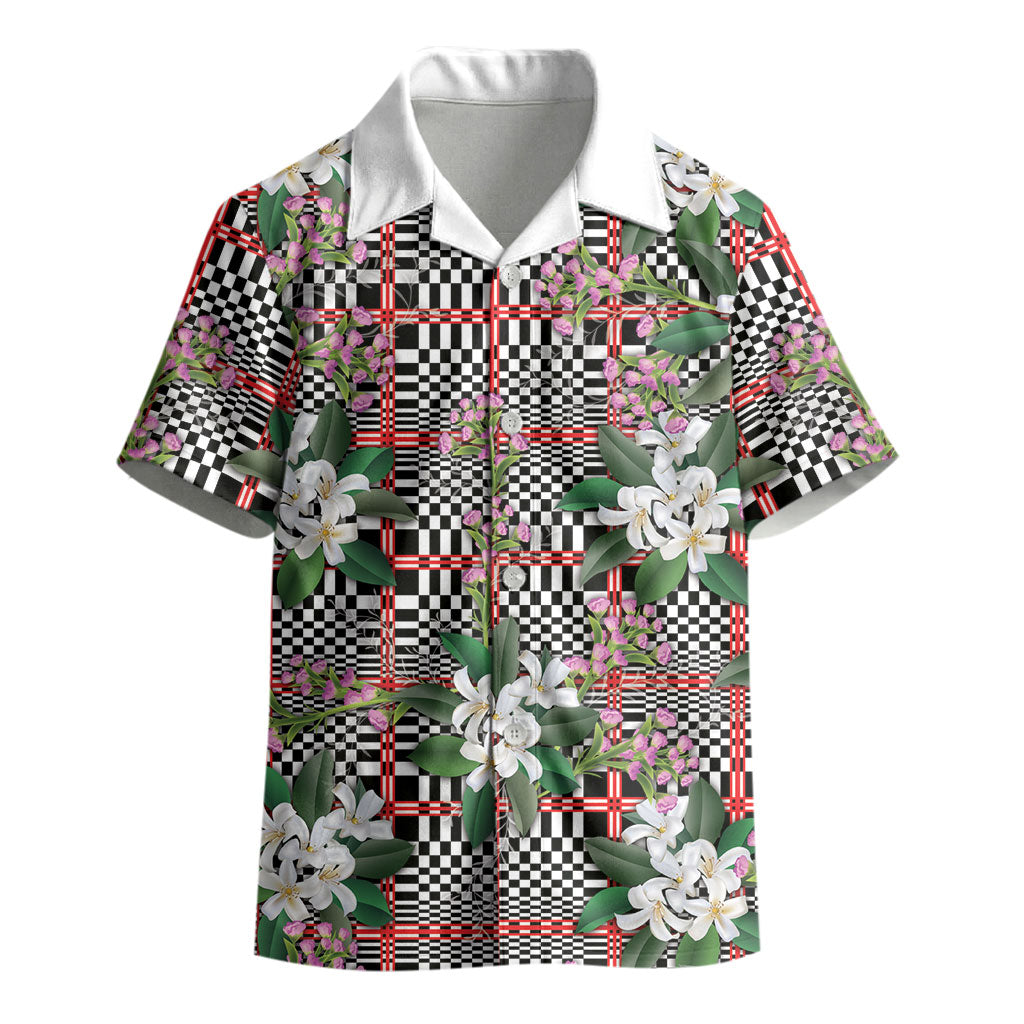 Red Binakol Motifs With Jasminum Sambac Kid Hawaiian Shirt Mabuhay Philippines Festival DT05 - Polynesian Pride