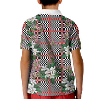 Red Binakol Motifs With Jasminum Sambac Kid Polo Shirt Mabuhay Philippines Festival DT05 - Polynesian Pride