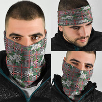 Red Binakol Motifs With Jasminum Sambac Neck Gaiter Mabuhay Philippines Festival DT05 - Polynesian Pride