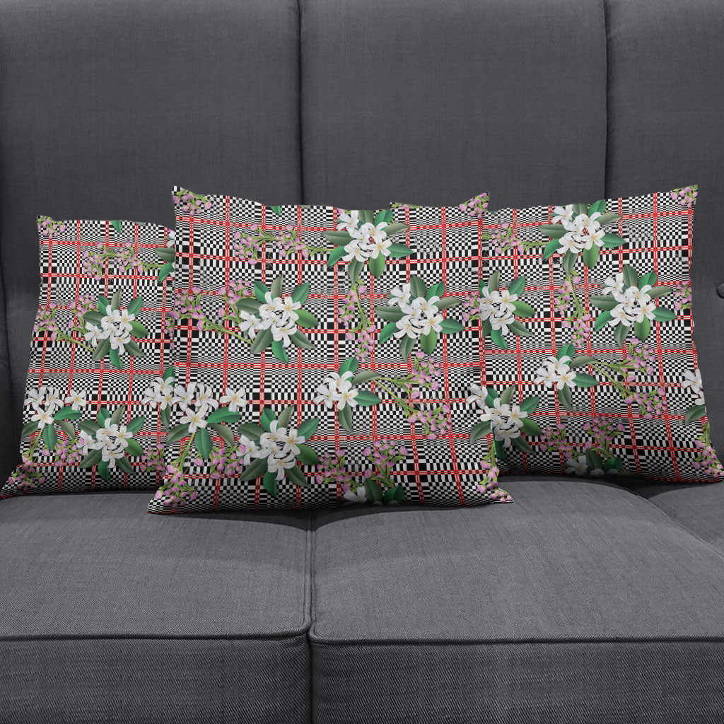 Red Binakol Motifs With Jasminum Sambac Pillow Cover Mabuhay Philippines Festival DT05 - Polynesian Pride