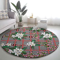 Red Binakol Motifs With Jasminum Sambac Round Carpet Mabuhay Philippines Festival DT05 - Polynesian Pride