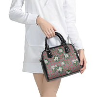 Red Binakol Motifs With Jasminum Sambac Shoulder Handbag Mabuhay Philippines Festival DT05 - Polynesian Pride