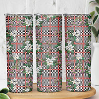 Red Binakol Motifs With Jasminum Sambac Skinny Tumbler Mabuhay Philippines Festival DT05 - Polynesian Pride