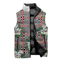 Red Binakol Motifs With Jasminum Sambac Sleeveless Puffer Jacket Mabuhay Philippines Festival DT05 - Polynesian Pride