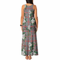 Red Binakol Motifs With Jasminum Sambac Tank Maxi Dress Mabuhay Philippines Festival DT05 - Polynesian Pride