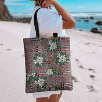 Red Binakol Motifs With Jasminum Sambac Tote Bag Mabuhay Philippines Festival DT05 - Polynesian Pride