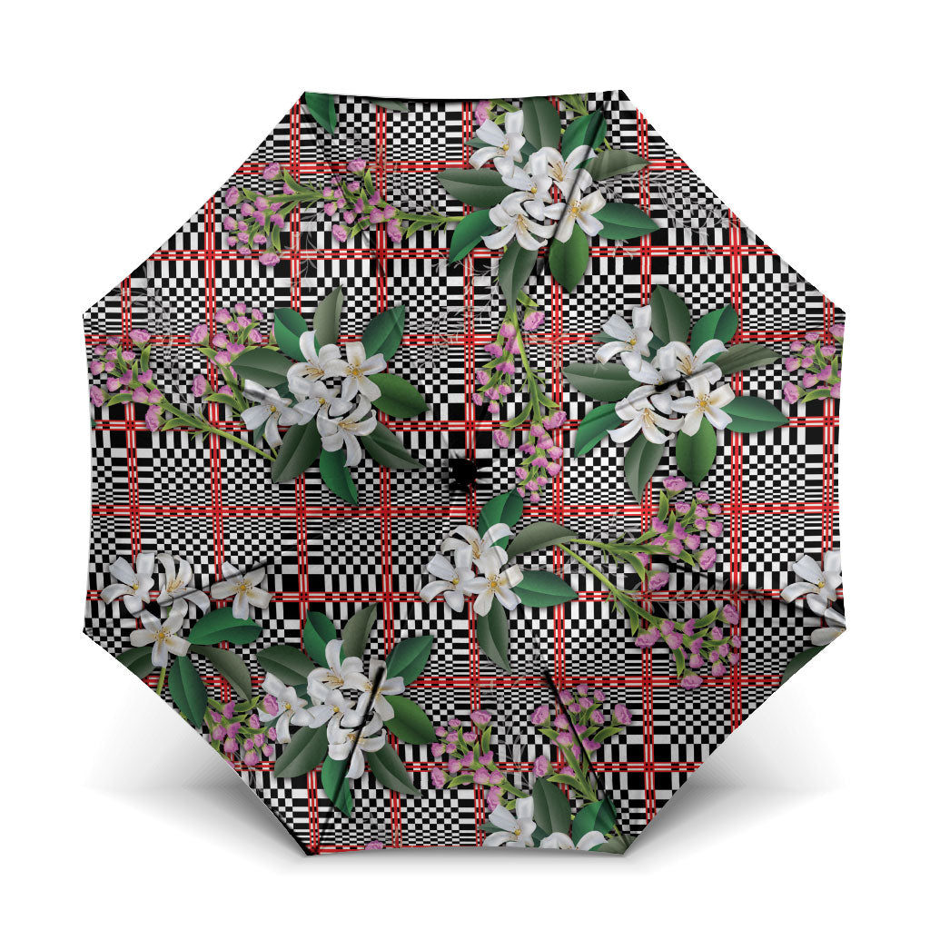 Red Binakol Motifs With Jasminum Sambac Umbrella Mabuhay Philippines Festival DT05 One Size Folded 11.42 inch Opened Diameter 37.4 inch Red - Polynesian Pride