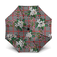 Red Binakol Motifs With Jasminum Sambac Umbrella Mabuhay Philippines Festival DT05 One Size Folded 11.42 inch Opened Diameter 37.4 inch Red - Polynesian Pride
