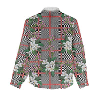 Red Binakol Motifs With Jasminum Sambac Women Casual Shirt Mabuhay Philippines Festival DT05 - Polynesian Pride