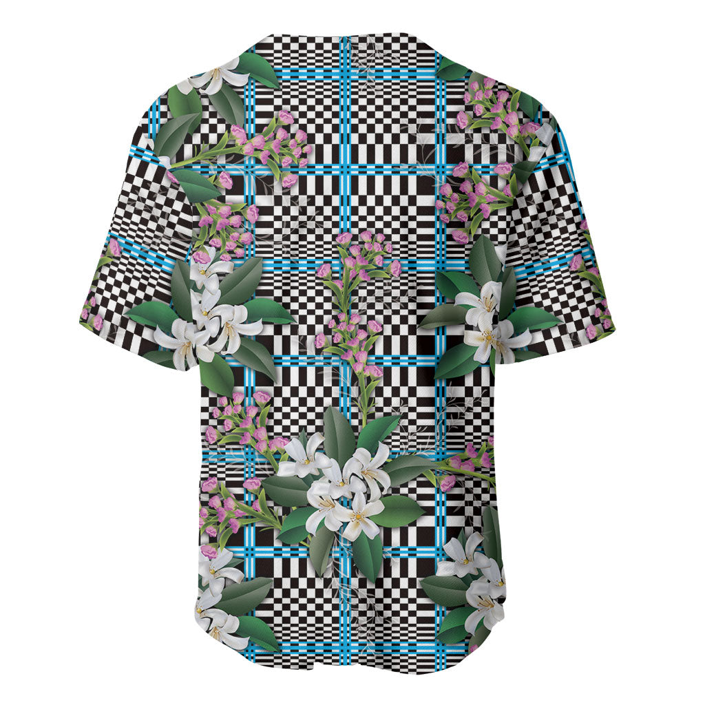 Blue Binakol Motifs With Jasminum Sambac Baseball Jersey Mabuhay Philippines Festival DT05 - Polynesian Pride