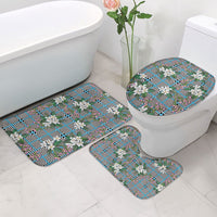 Blue Binakol Motifs With Jasminum Sambac Bathroom Set Mabuhay Philippines Festival DT05 - Polynesian Pride
