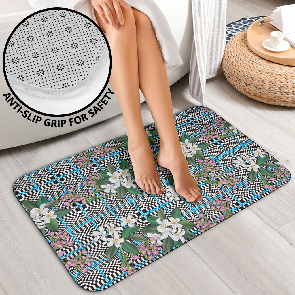 Blue Binakol Motifs With Jasminum Sambac Bathroom Set Mabuhay Philippines Festival DT05 - Polynesian Pride