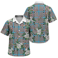 Blue Binakol Motifs With Jasminum Sambac Family Matching Short Sleeve Bodycon Dress and Hawaiian Shirt Mabuhay Philippines Festival DT05 Son's Shirt Blue - Polynesian Pride