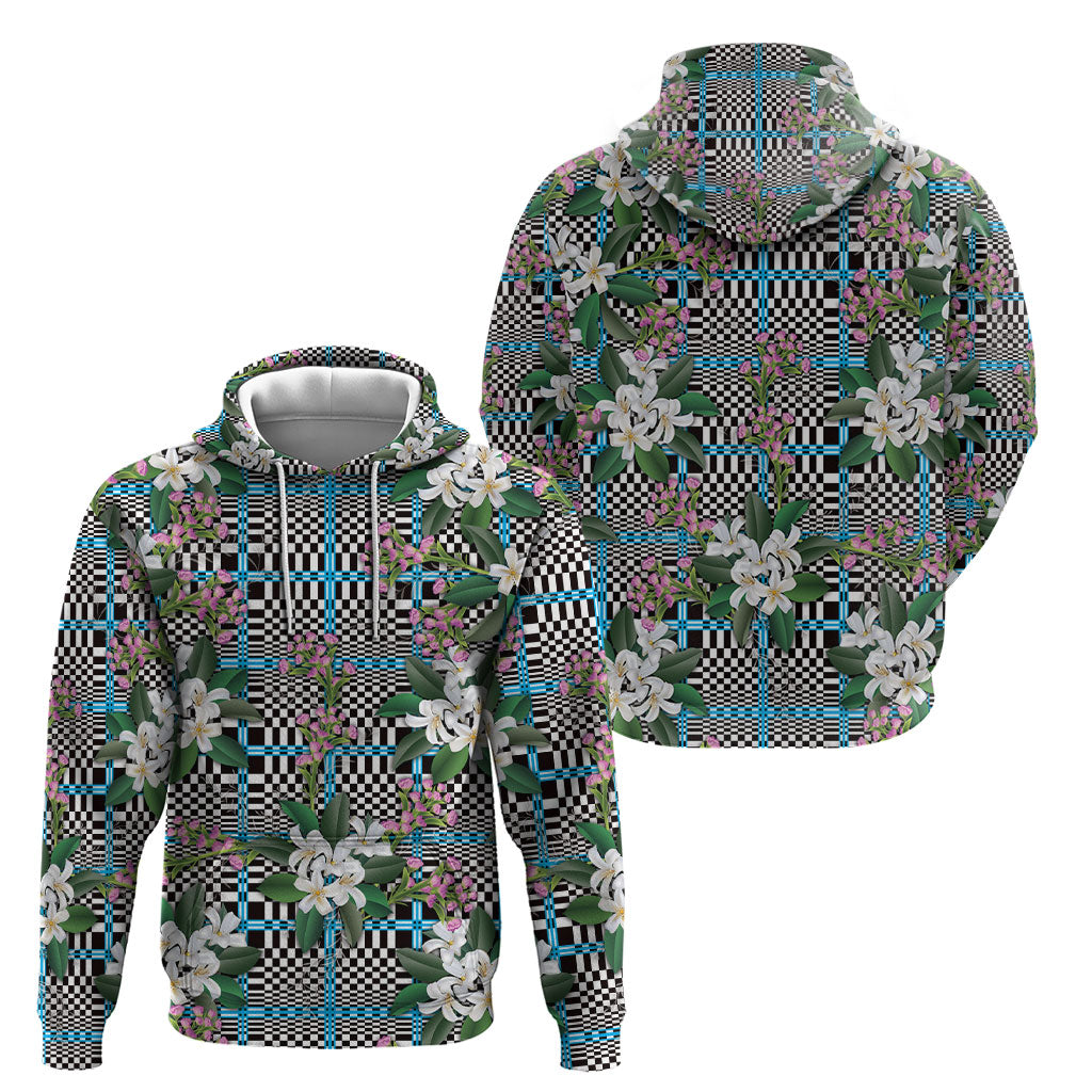 Blue Binakol Motifs With Jasminum Sambac Hoodie Mabuhay Philippines Festival DT05 - Polynesian Pride