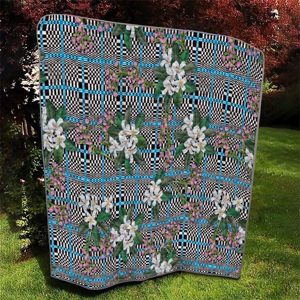 Blue Binakol Motifs With Jasminum Sambac Quilt Mabuhay Philippines Festival DT05 - Polynesian Pride