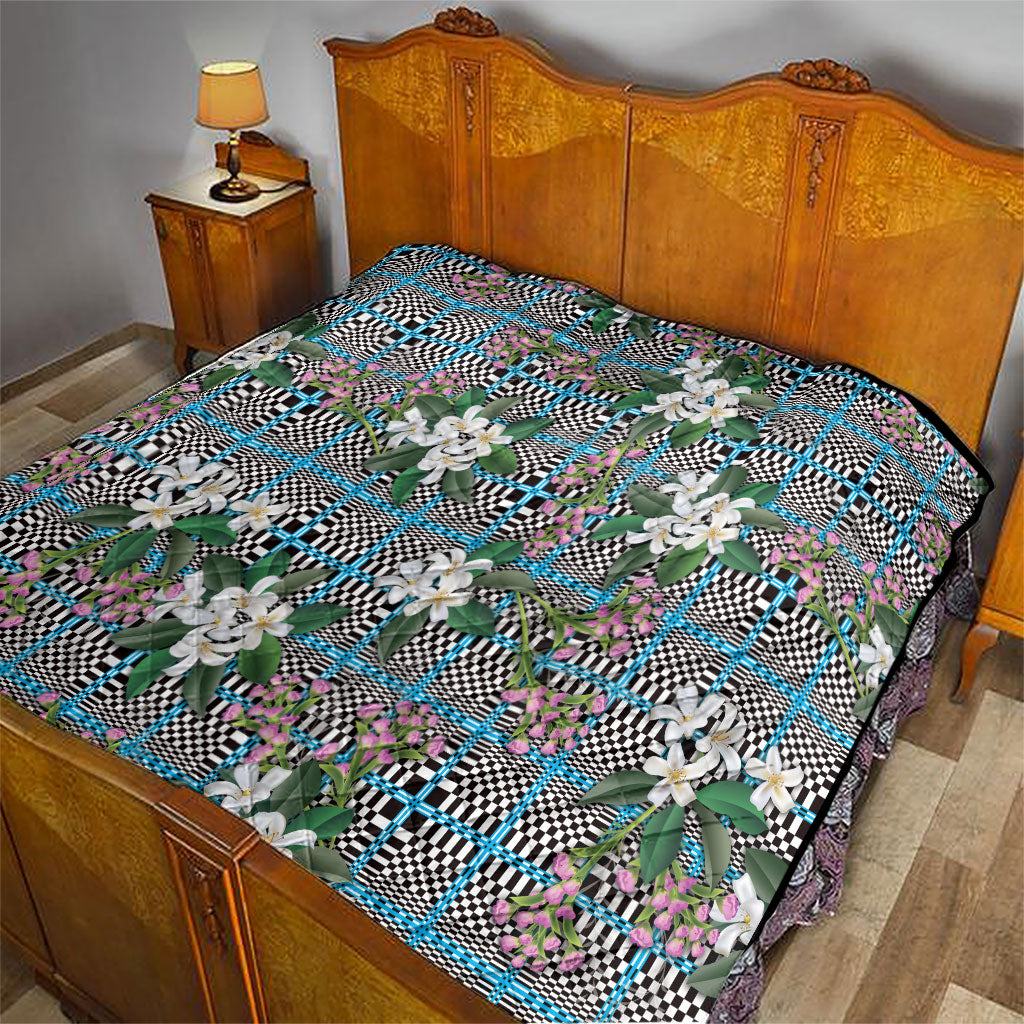 Blue Binakol Motifs With Jasminum Sambac Quilt Mabuhay Philippines Festival DT05 - Polynesian Pride