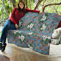Blue Binakol Motifs With Jasminum Sambac Quilt Mabuhay Philippines Festival DT05 - Polynesian Pride