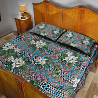 Blue Binakol Motifs With Jasminum Sambac Quilt Bed Set Mabuhay Philippines Festival DT05 - Polynesian Pride