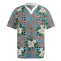 Blue Binakol Motifs With Jasminum Sambac Rugby Jersey Mabuhay Philippines Festival DT05 Blue - Polynesian Pride
