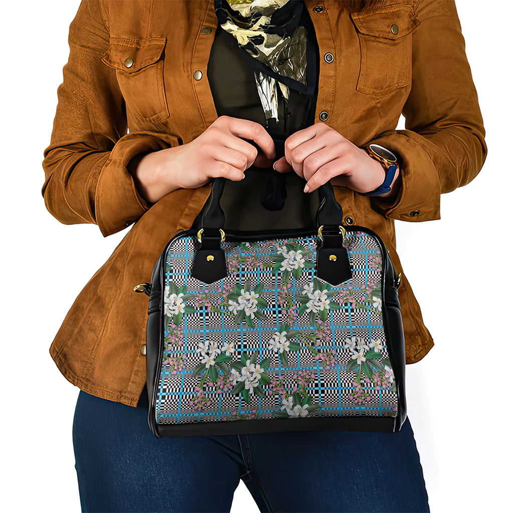 Blue Binakol Motifs With Jasminum Sambac Shoulder Handbag Mabuhay Philippines Festival DT05 - Polynesian Pride