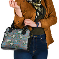 Blue Binakol Motifs With Jasminum Sambac Shoulder Handbag Mabuhay Philippines Festival DT05 - Polynesian Pride