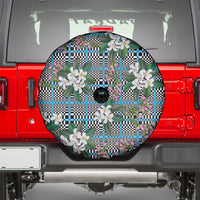 Blue Binakol Motifs With Jasminum Sambac Spare Tire Cover Mabuhay Philippines Festival DT05 - Polynesian Pride
