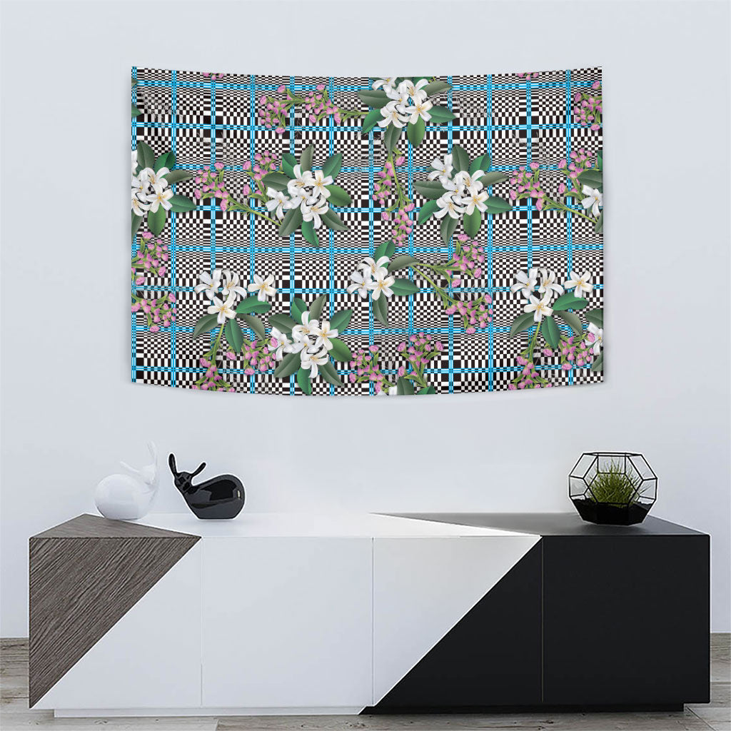 Blue Binakol Motifs With Jasminum Sambac Tapestry Mabuhay Philippines Festival DT05 - Polynesian Pride