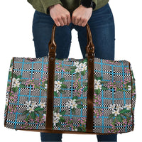 Blue Binakol Motifs With Jasminum Sambac Travel Bag Mabuhay Philippines Festival DT05 Blue - Polynesian Pride
