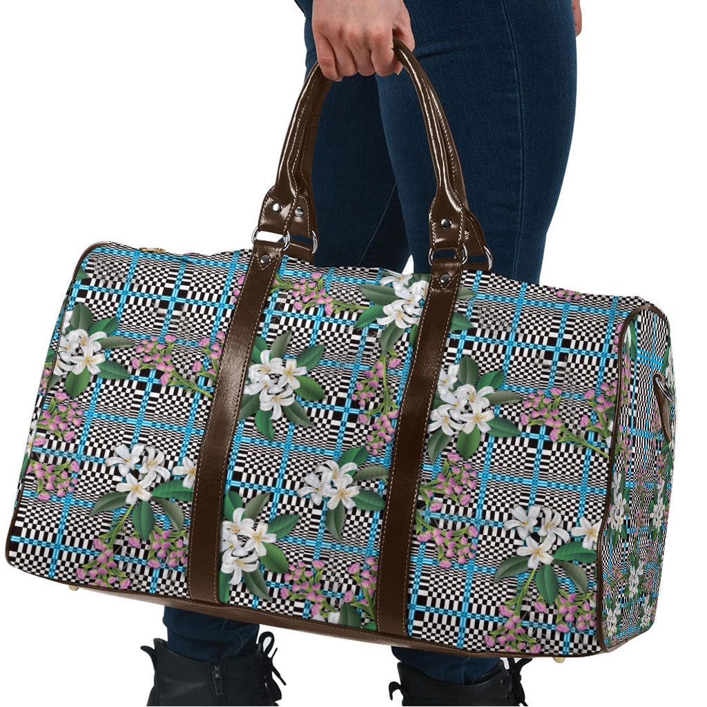 Blue Binakol Motifs With Jasminum Sambac Travel Bag Mabuhay Philippines Festival DT05 - Polynesian Pride
