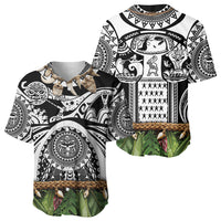 Polynesia Maui Black Tattoo Inspired Baseball Jersey Tropical Leaf Skirt Costume DT05 - Polynesian Pride