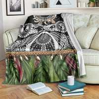 Polynesia Maui Black Tattoo Inspired Blanket Tropical Leaf Skirt Costume DT05 Black - Polynesian Pride