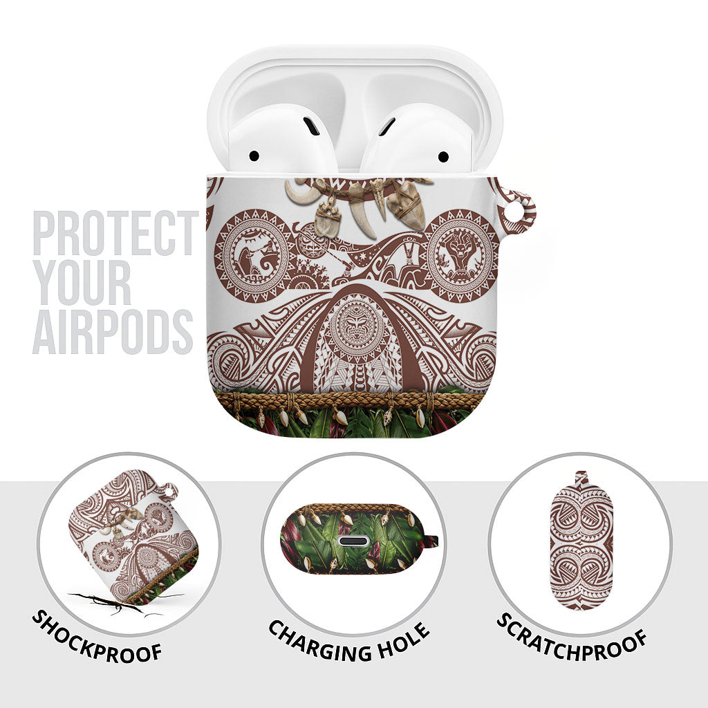 Polynesia Maui Umber Tattoo Inspired AirPods Case Tropical Leaf Skirt Costume DT05 - Polynesian Pride