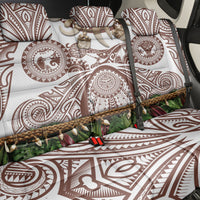 Polynesia Maui Umber Tattoo Inspired Back Car Seat Cover Tropical Leaf Skirt Costume DT05 - Polynesian Pride