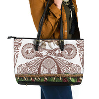 Polynesia Maui Umber Tattoo Inspired Leather Tote Bag Tropical Leaf Skirt Costume DT05 - Polynesian Pride