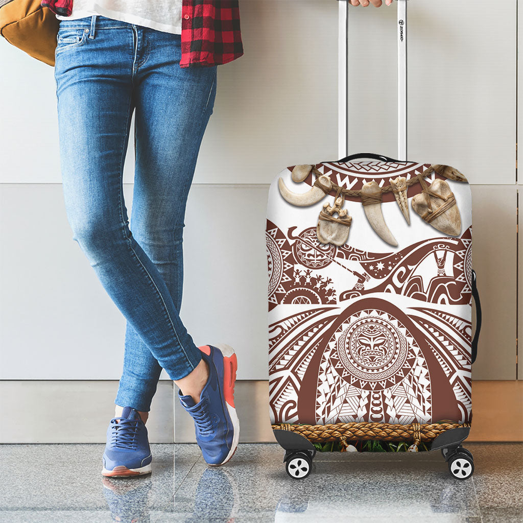 Polynesia Maui Umber Tattoo Inspired Luggage Cover Tropical Leaf Skirt Costume DT05 - Polynesian Pride