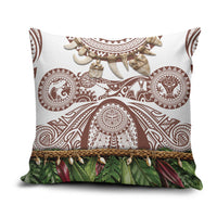 Polynesia Maui Umber Tattoo Inspired Pillow Cover Tropical Leaf Skirt Costume DT05 Brown - Polynesian Pride