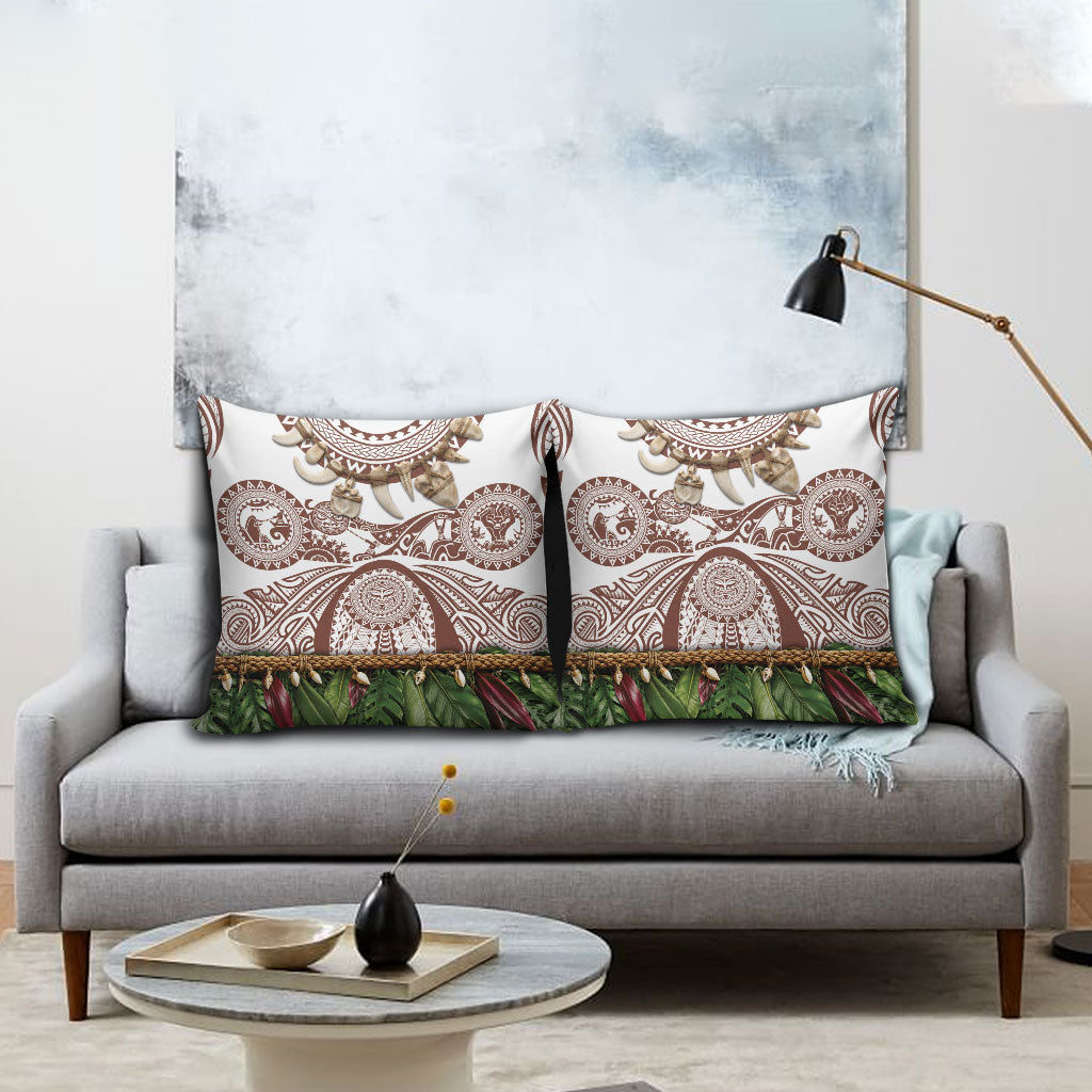 Polynesia Maui Umber Tattoo Inspired Pillow Cover Tropical Leaf Skirt Costume DT05 - Polynesian Pride