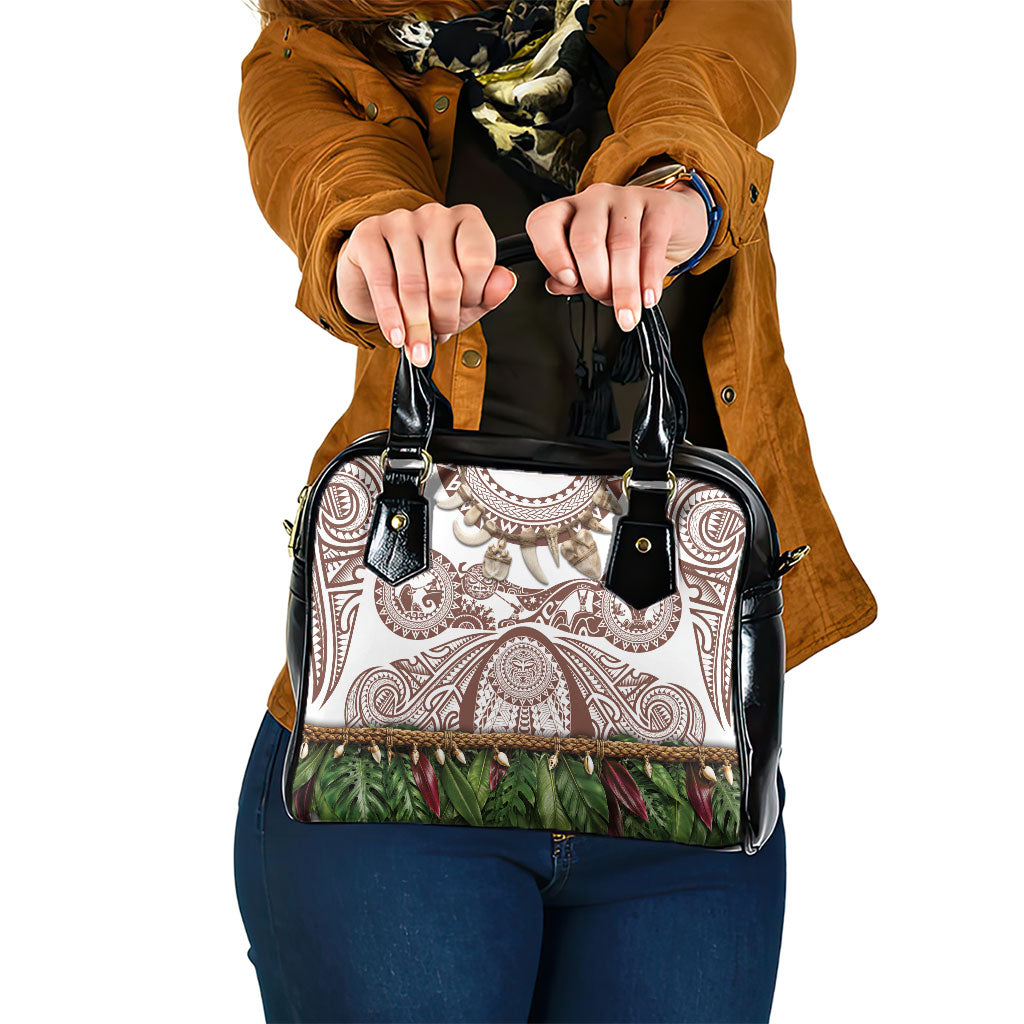 Polynesia Maui Umber Tattoo Inspired Shoulder Handbag Tropical Leaf Skirt Costume DT05 One Size Brown - Polynesian Pride