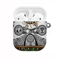 Polynesia Maui White Tattoo Inspired AirPods Case Tropical Leaf Skirt Costume DT05 White - Polynesian Pride