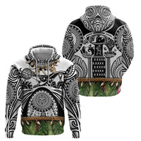 Polynesia Maui White Tattoo Inspired Hoodie Tropical Leaf Skirt Costume DT05 - Polynesian Pride