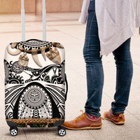 Polynesia Maui White Tattoo Inspired Luggage Cover Tropical Leaf Skirt Costume DT05 White - Polynesian Pride