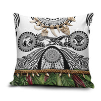 Polynesia Maui White Tattoo Inspired Pillow Cover Tropical Leaf Skirt Costume DT05 White - Polynesian Pride