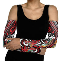 Personalised Maori Language Week Arm Sleeves Ake Ake Ake Tribal Patterns