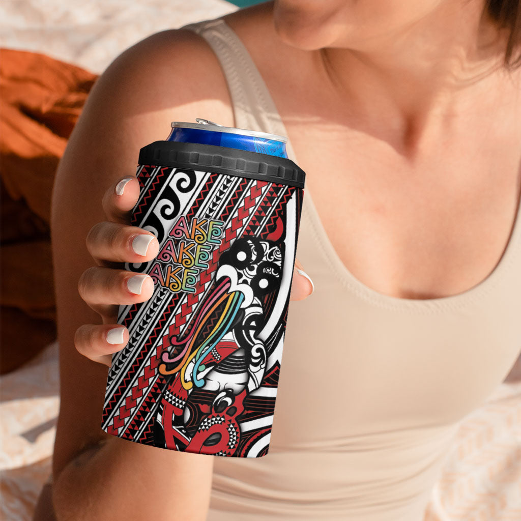 Personalised Maori Language Week 4 in 1 Can Cooler Tumbler Ake Ake Ake Tribal Patterns